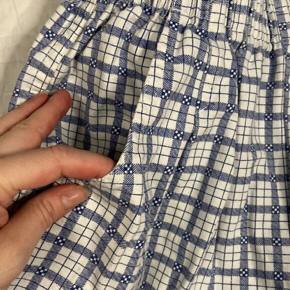 Vintage Blue Plaid High Waist Paper Bag Shorts size 10 - Picture 2 of 8